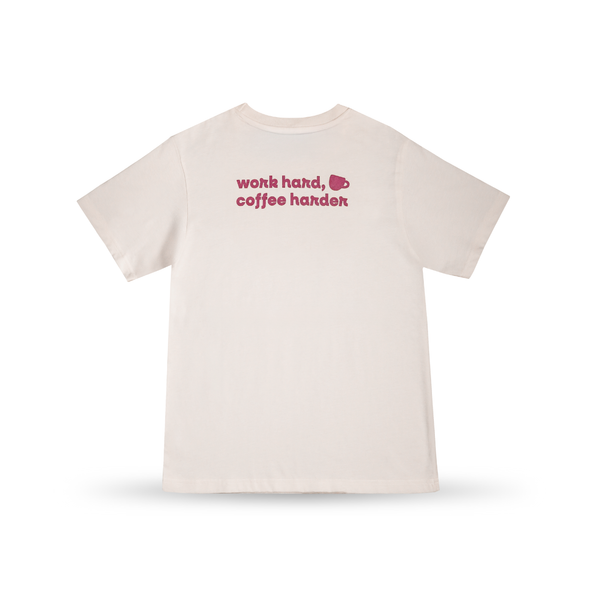 Drip Drip T-Shirt SuperSoft Cotton 100% - Work Hard Coffee Harder