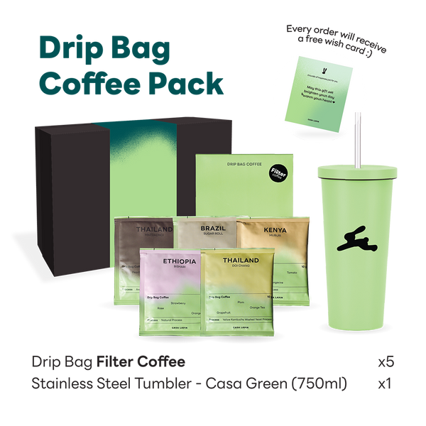 Gift Set l Drip Bag Filter Coffee Pack l เซตของขวัญกาแฟดริป l แก้วน้ำเก็บความเย็น - ร้อน l พร้อมกล่อง+การ์ด
